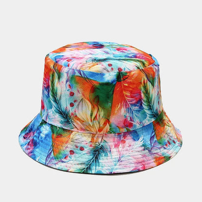 Fashion Plant Printing Pattern Fisherman Hat Spring and Summer