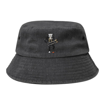 Street Angine De Poitrine Wearing Faces Band Bucket Hat