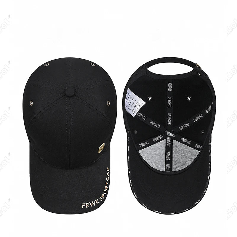 New Fashion High Quality Unisex Style Letters Embroidery Cotton Adjustable Baseball Cap Sun Hat Trucker Caps