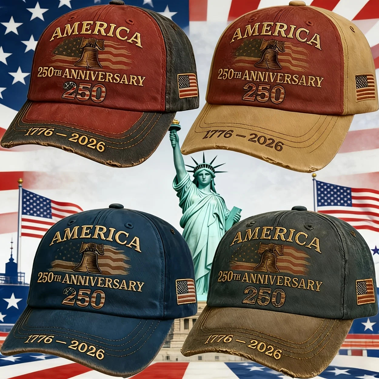 250th Anniversary Patriotic Baseball Cap