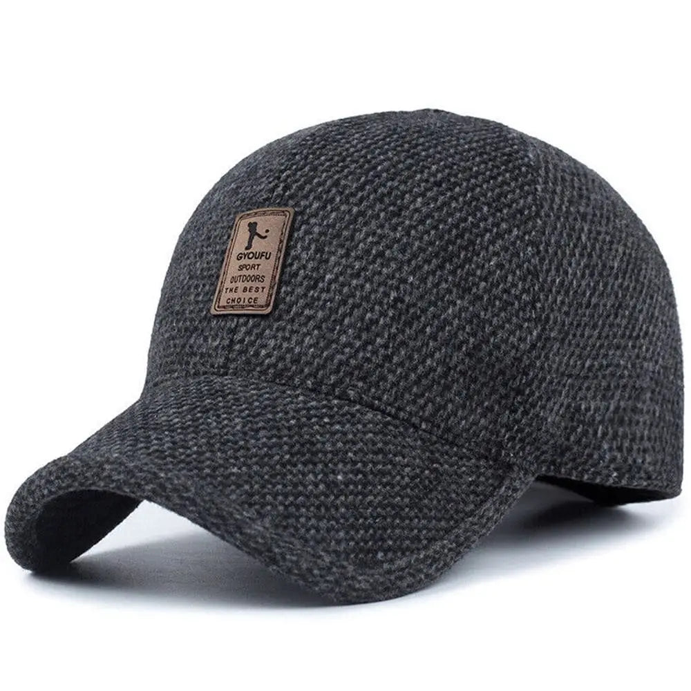 High Quality Autumn Winter Thick Earmuffs Hat Warm Adjustable Earmuffs Baseball Cap Casual Simple Outdoor Hats