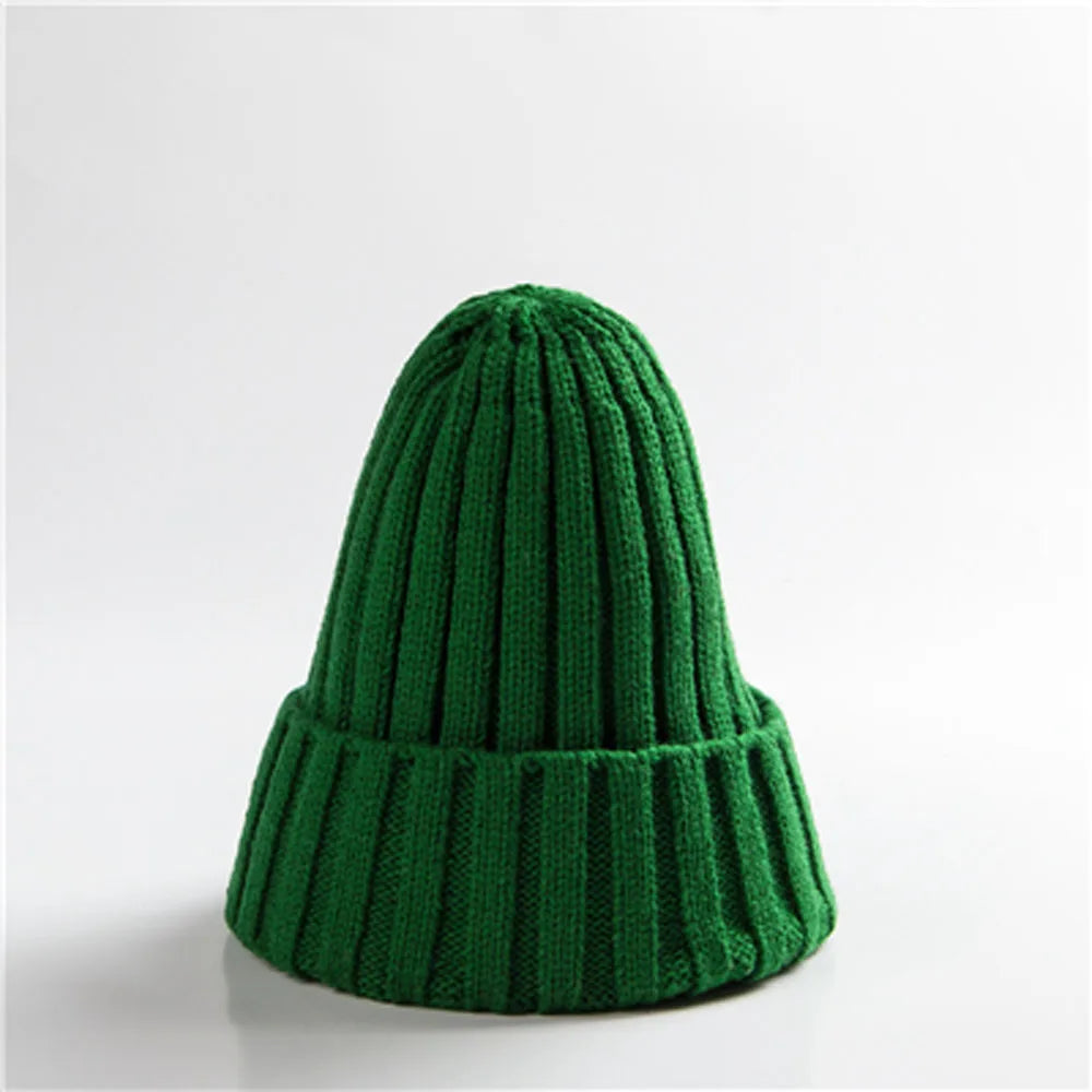 Knitted  Solid Edge Curl Colored Woolen Men's And Women's