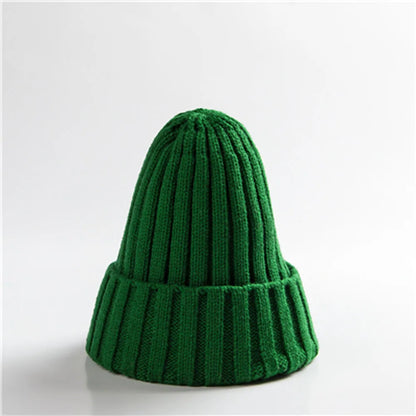 Knitted  Solid Edge Curl Colored Woolen Men's And Women's