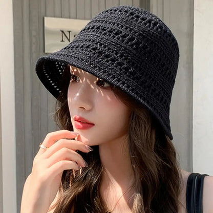 Summer Fashion Wide Brim Bucket Hat For Women