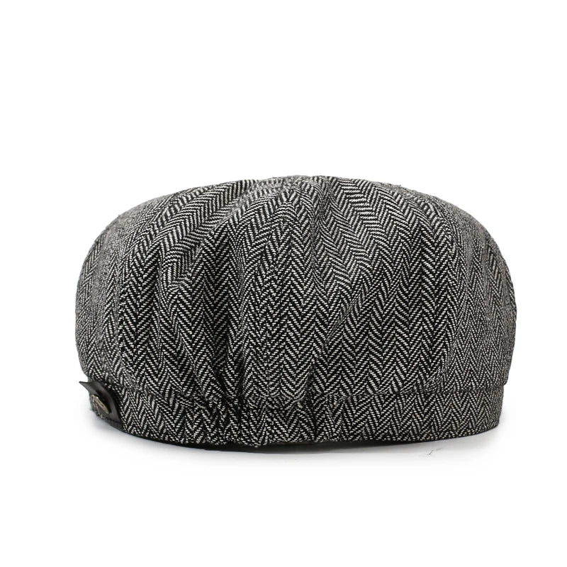 Unisex Casual Newsboy Hat Retro Beret For Spring, Autumn & Winter