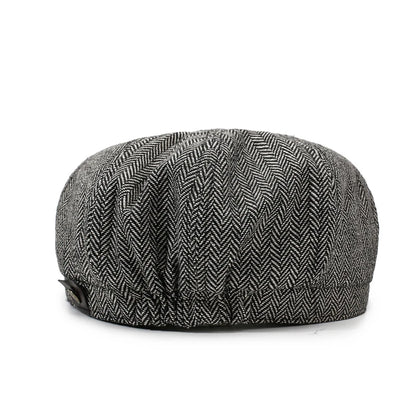 Unisex Casual Newsboy Hat Retro Beret For Spring, Autumn & Winter