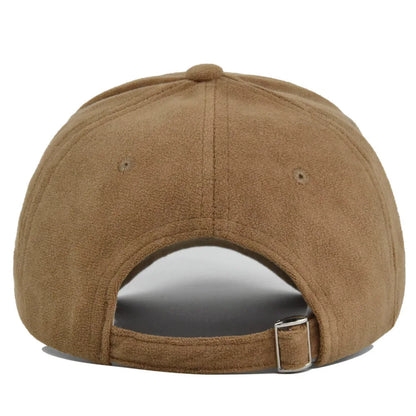 Fashion False Suede Baseball Caps For Men Women Autumn Winter