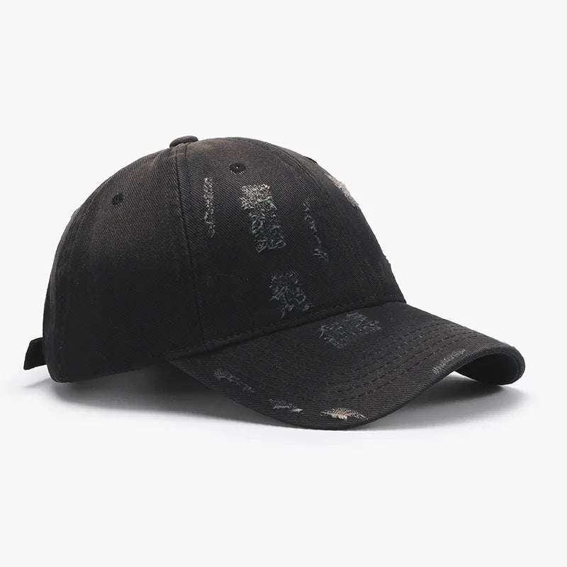 Gradient Distressed Soft-Top Men's Baseball Cap
