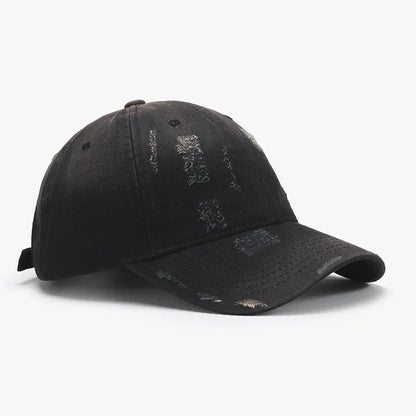 Gradient Distressed Soft-Top Men's Baseball Cap