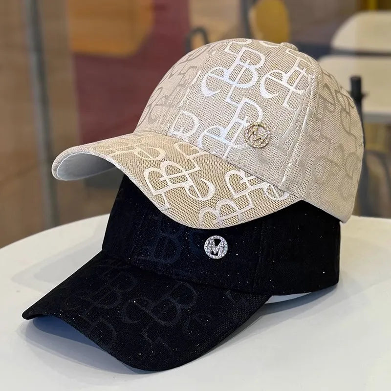 Unisex Fashion Adjustable Baseball Cap Spring Summer Autumn M round Logo Cap Style for All Seasons