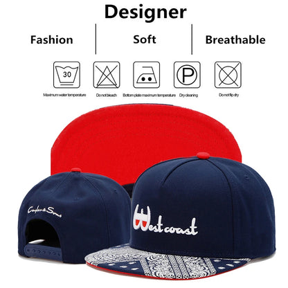 Fashion Unisex Letter Embroidery Geometric Printing Hip-hop Hats
