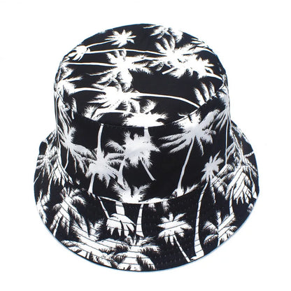 Hawaii Double-Sided Coconut Tree Fisherman Hat Men's and Women's