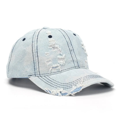 New American Style Ripped Denim Baseball Cap