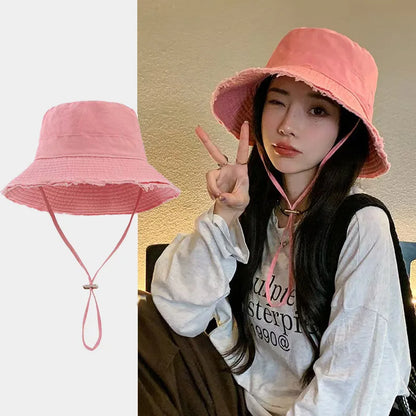 Summer Fisherman Cap for WomenBucket Hat Outdoor Beach Travel