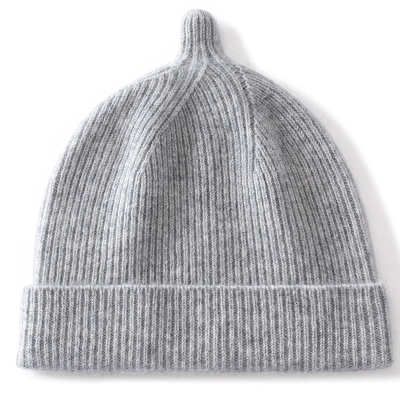 Korean Fashion Cashmere Hats Girls Boys Solid Color Outdoor Warm Caps Kids