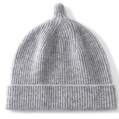 Korean Fashion Cashmere Hats Girls Boys Solid Color Outdoor Warm Caps Kids