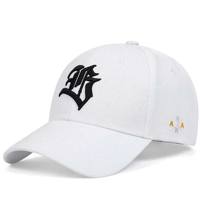 Unisex B Letter Embroidery Baseball Cap Spring and Autumn Outdoor Adjustable Casual Sunscreen Hat