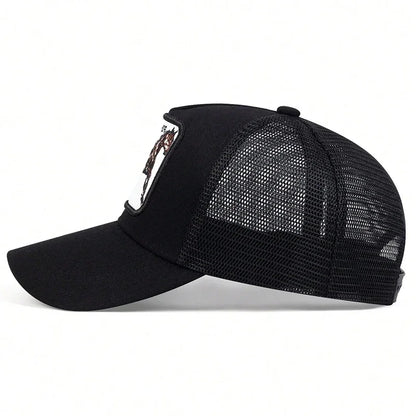 Unisex Stallion Her Letter Embroidery Baseball Net Caps Outdoor Spring and Summer