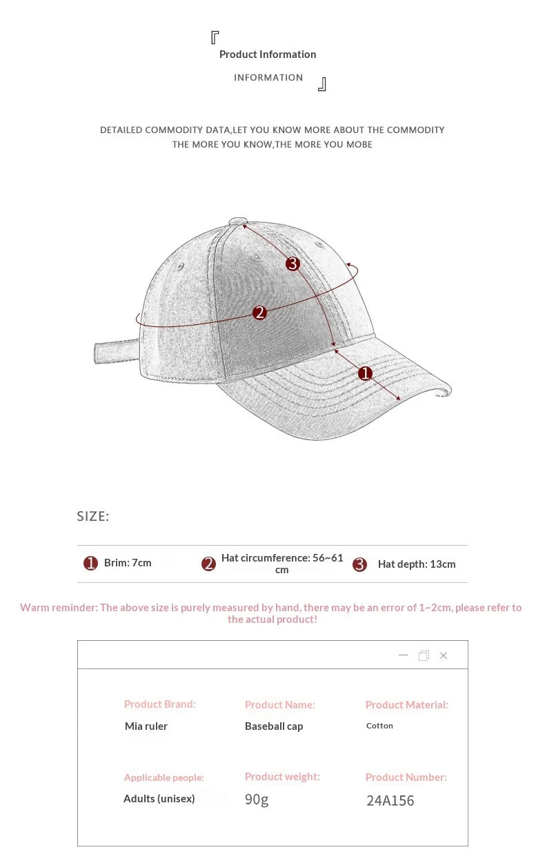 Soft Top Embroidered Letter Men's Breathable Sun Shading Baseball Cap For Outdoor Travel Duckbill Cap