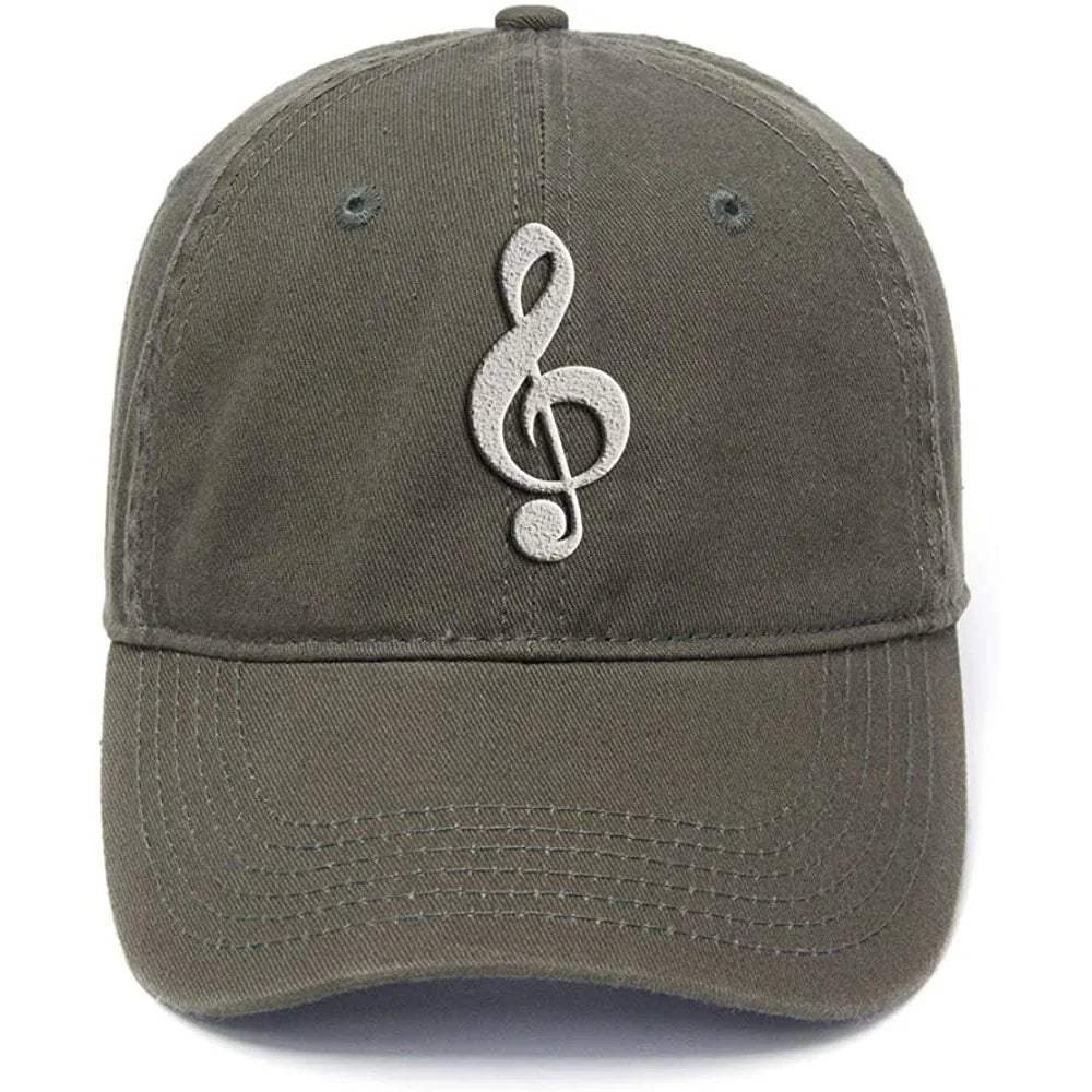 Lyprerazy Music Note Washed Cotton Men Women