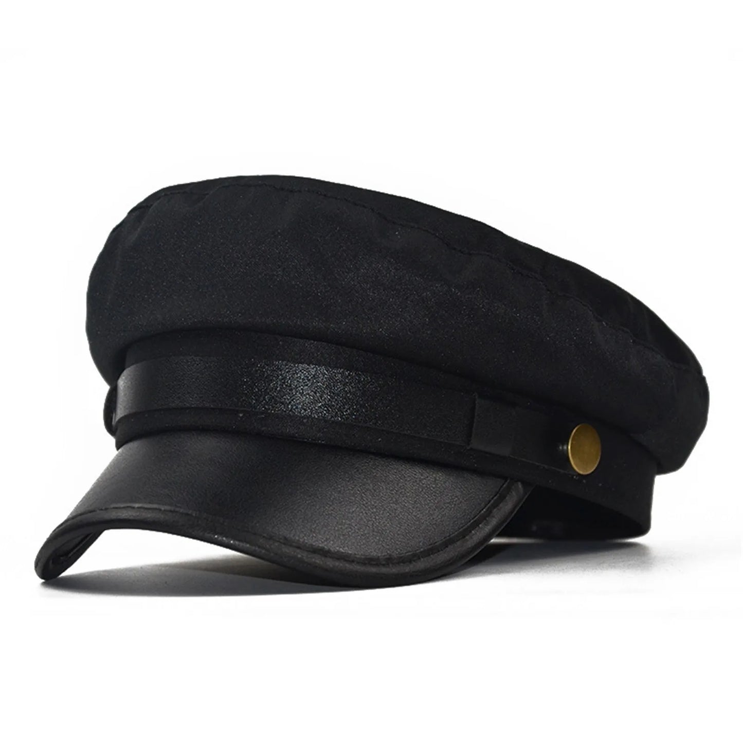 Simple Unisex Red Black Flat Navy Hat Cap