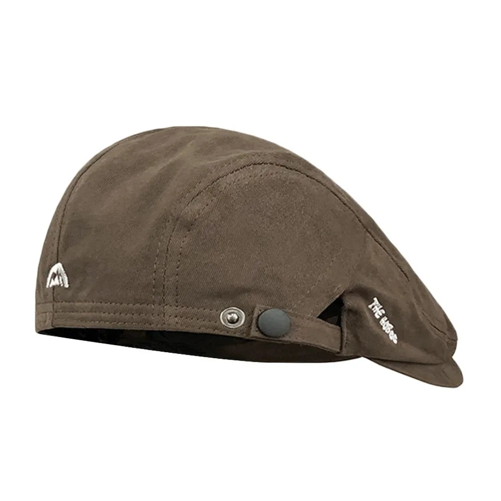 Casual Embroidery Beret Hat Vintage Cotton Newsboy Cap