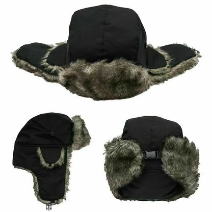Men's Winter Trapper Aviator Trooper Earflap Warm Russian Waterproof Ski Hat