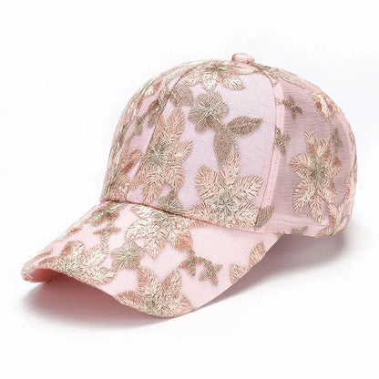 Summer Breathable Lace Floral Baseball Cap