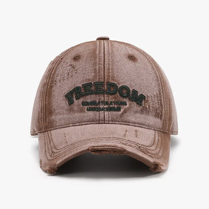 Women Men Baseball Cap Denim Cotton Faded Distressed Ripped Caps