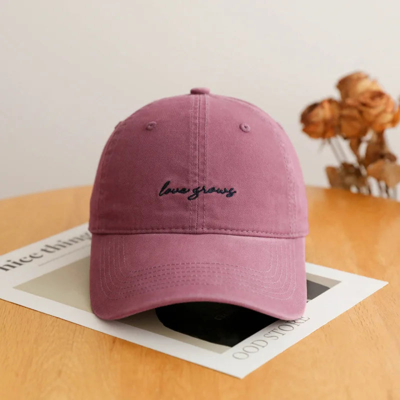 Retro Letter Embroidered Baseball Cap