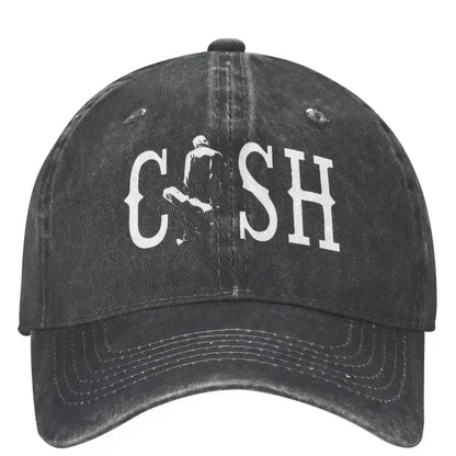 Vintage Cash Walking Outside Musician Baseball Caps