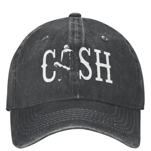 Vintage Cash Walking Outside Musician Baseball Caps
