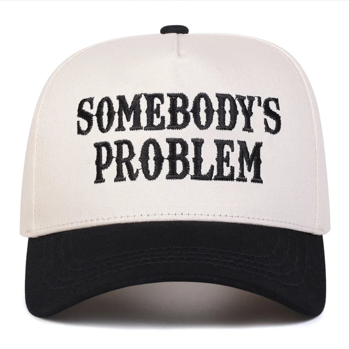 Unisex Somebody's Problem Letter Embroidery Baseball Caps Spring Autumn