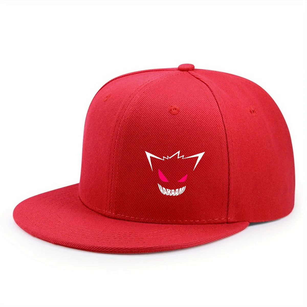 New Cute Expression Printed Flat brim Baseball Cap Outdoor Sports Event Casual Cap Hip Hop Street