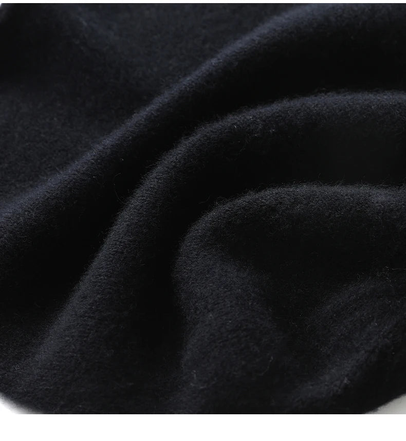New Winter Cashmere Knitted Unisex Warm Hat High Quality Solid Leisure Sleeve Hat