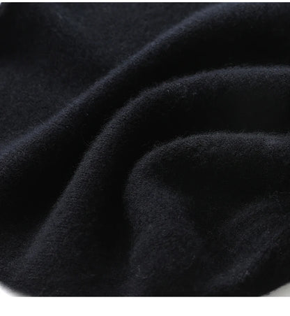 New Winter Cashmere Knitted Unisex Warm Hat High Quality Solid Leisure Sleeve Hat