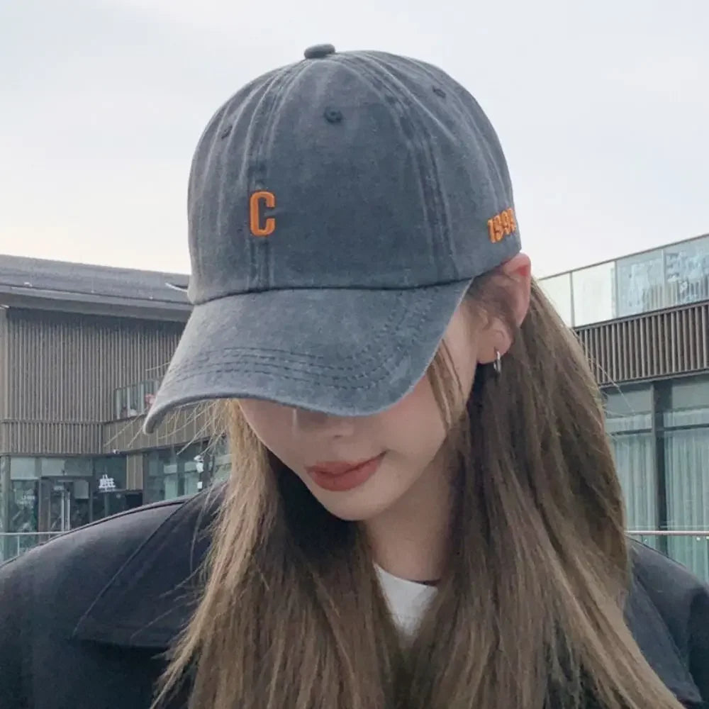 Vintage Letters C Embroidery Baseball Caps Adjustable