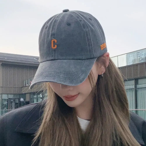Vintage Letters C Embroidery Baseball Caps Adjustable