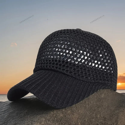 Portable Adjustable Mesh Sun Hat With Ventilation Hole UV Protection