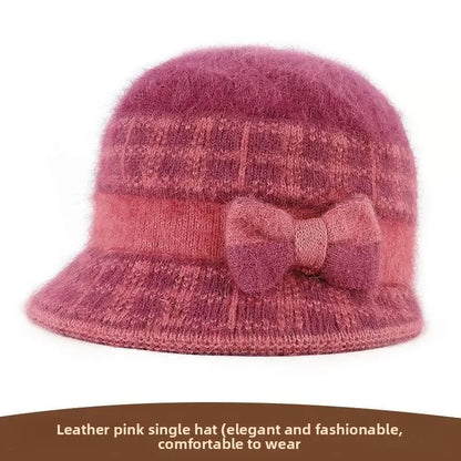 Elderly Women Plush Thick Warm Hair Cap