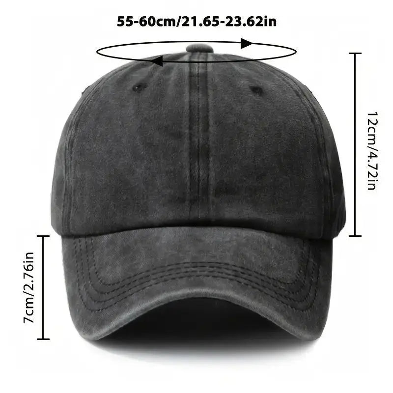 Focus Illusion Printed Washed Baseball Cap