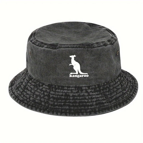 Creative Kangaroo Pattern Sunshade Bucket Hat Perfect For Travel And Outdoor Activities