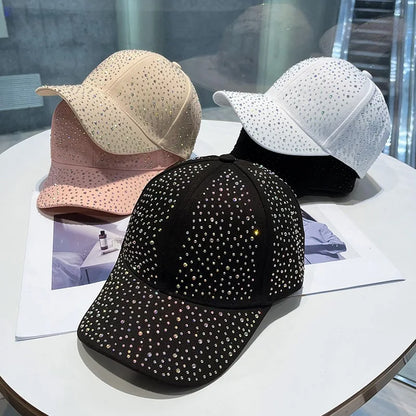 Full Body Rhinestone Baseball Cap Men Women