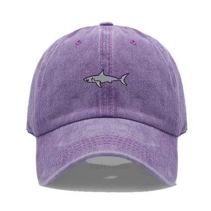 Shark Embroidery Baseball Cap For Men Women