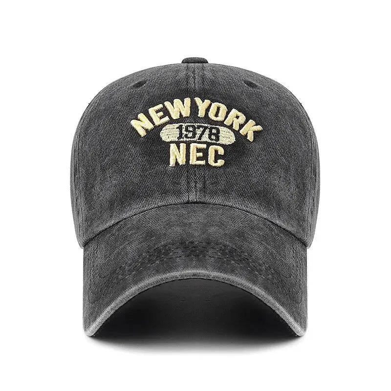 Baseball Cap Korean Washed Cotton Soft Top Hat Four Seasons