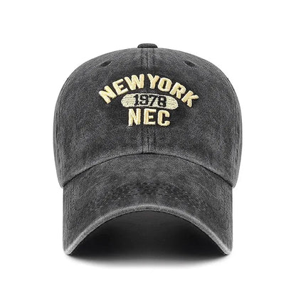 Baseball Cap Korean Washed Cotton Soft Top Hat Four Seasons
