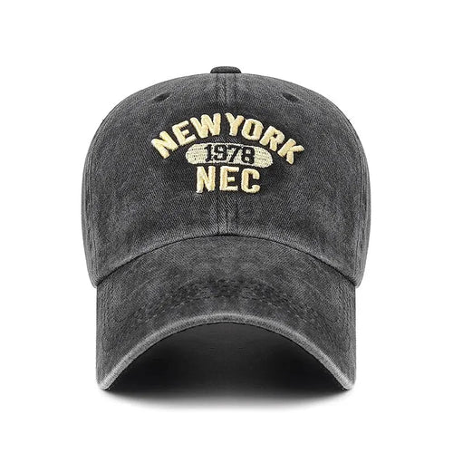 Baseball Cap Korean Washed Cotton Soft Top Hat Four Seasons