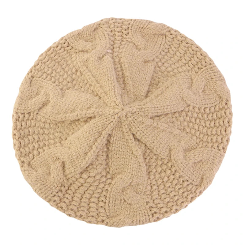 Ladies' Autumn Winter Knitted Berets European And American