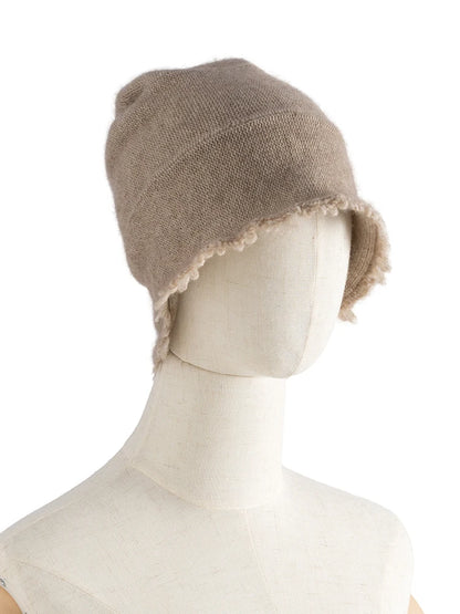 Men Unisex Autumn Winter Cashmere 35% Cap Knit Bell Hat