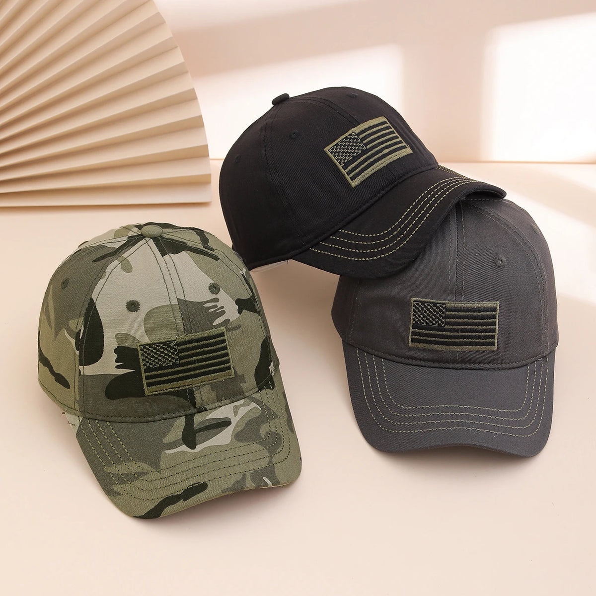 Fashion Embroidered Us Flag Baseball Cap